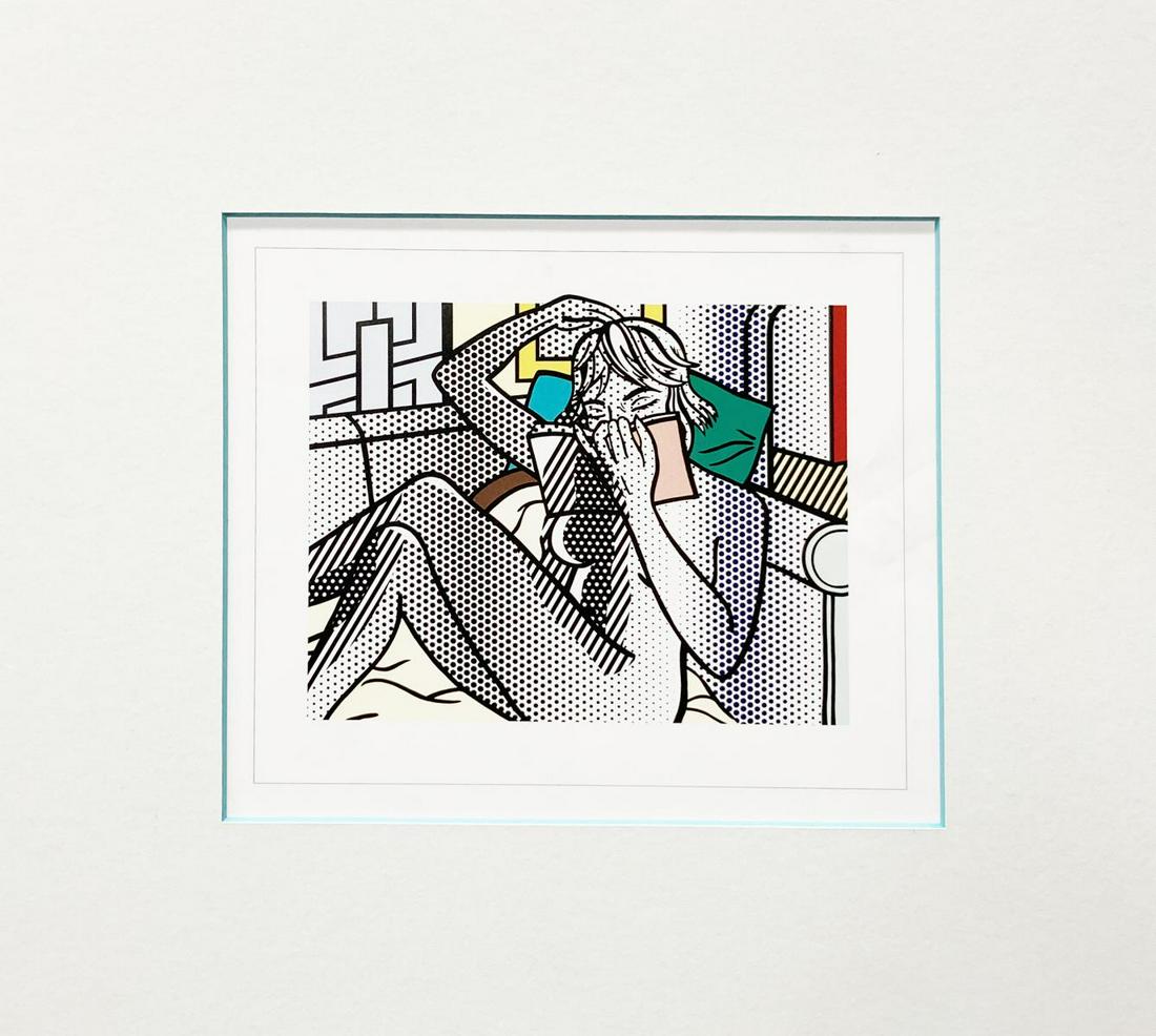 Roy Lichtenstein - Reading Nude: Artist: Roy Lichtenstein Title: Reading Nude Dimensions: 13.5in. by 15in. Edition: From the rare limited edition Suite: Nudes Medium: Serigraph Print <