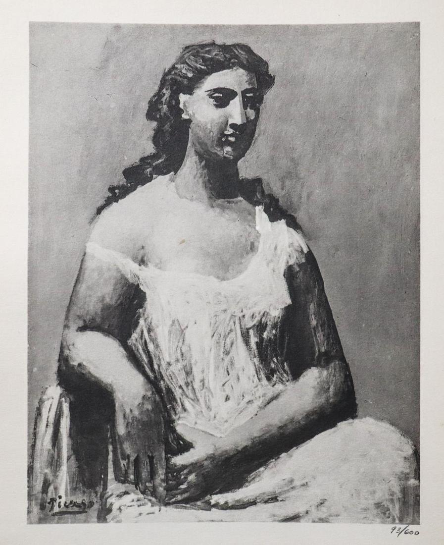Pablo Picasso - La femme en blanc: Artist: Pablo Picasso Title: La femme en blanc Dimensions: 8.5in. by 11in. Edition: From the rare limited edition Suite: Pablo Picasso by Eugenio D'Ors Medium: