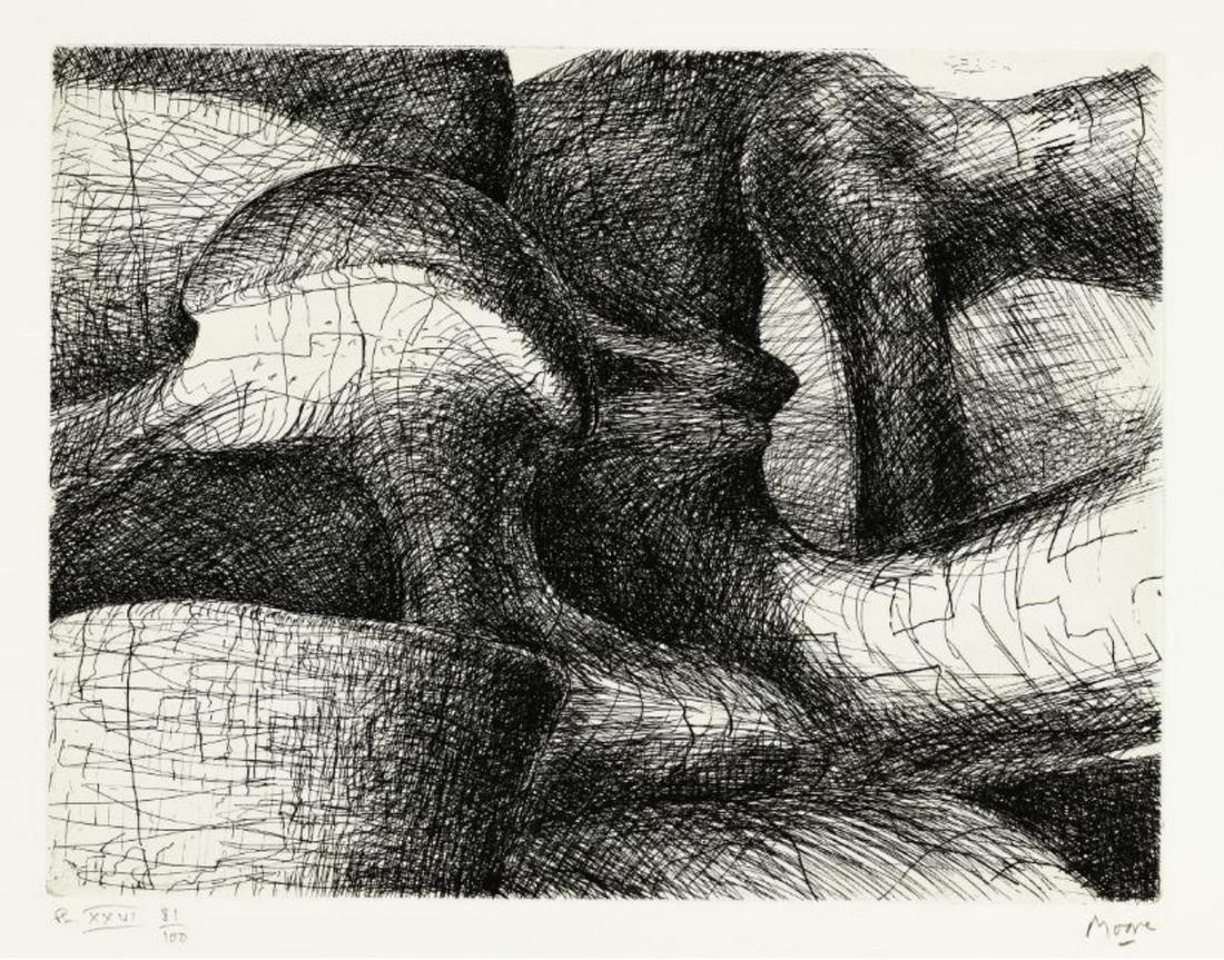 Henry Moore - Plate XXV from Elephant Skull (1 of 1)