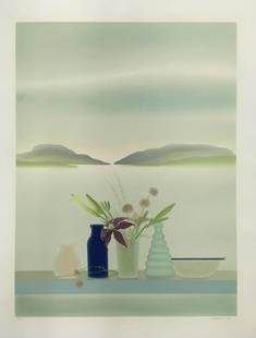 Elizabeth Osborne - August Still Life: Artist: Elizabeth OsborneTitle: August Still LifeYear: 1988Dimensions: 29in. by 37in.Edition: From the Rare Limited Edition of 175Medium: Original Silkscreen on paperCondition: ExcellentSignature