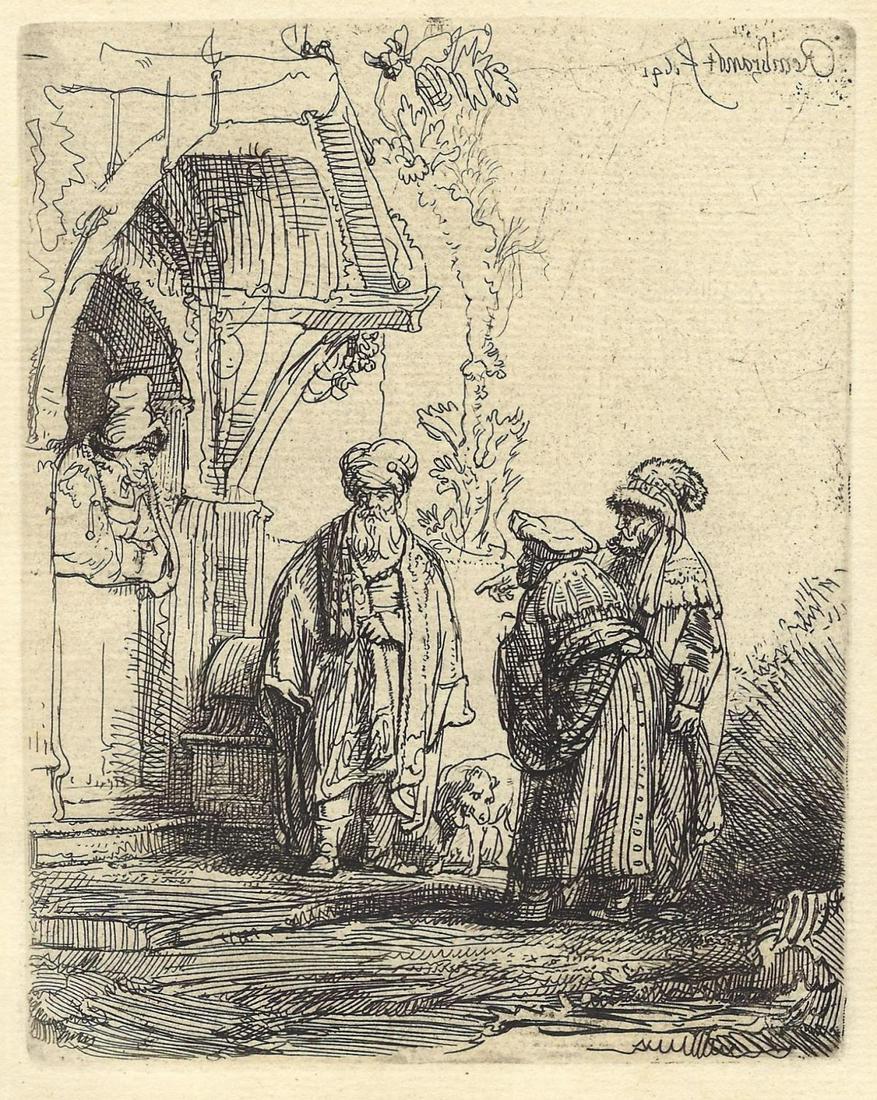 Rembrandt van Rijn - Three Oriental Figures (Jacob and (1 of 1)
