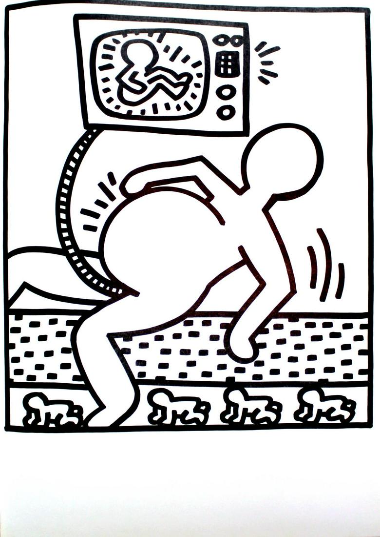 Keith Haring - TV Womb (from Lucio Amelio Suite) (1 of 1)