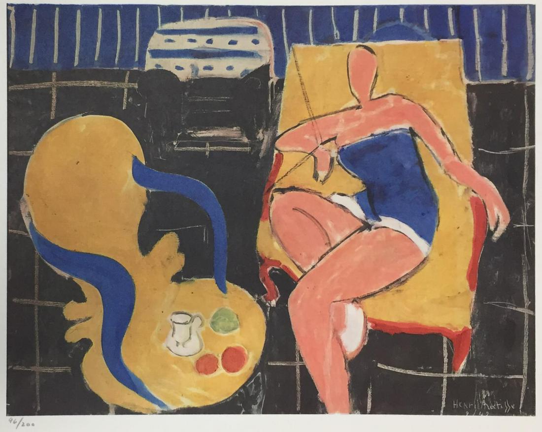Henri Matisse - Dancer And Rocaille Armchair On A Black (1 of 1)