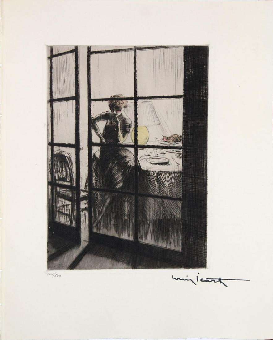 Louis Icart - In Thought from "L'ingenue Libertine" (1 of 1)