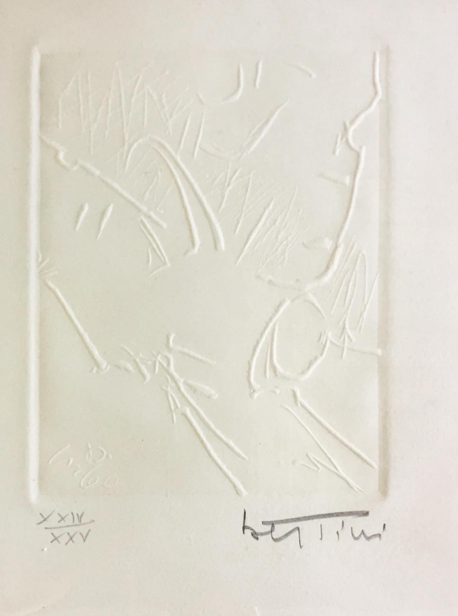 Gianni Bertini - Untitled XVI: Artist: Gianni Bertini Title: Untitled XVI Year: 1962 Dimensions: 7 1/4in. by 10in. Edition: From the Rare Limited Edition of XXV Publisher: Galleria Schwarz Mi