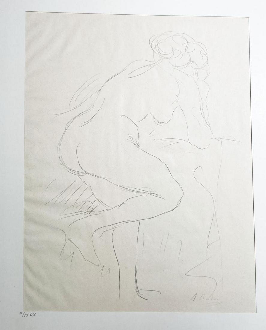 Auguste Rodin - Deluxe Aquarelle V: Artist: Auguste Rodin Title: Deluxe Aquarelle V Dimensions: 21in. by 16in. Edition: From the very rare limited deluxe edition of 15 Publisher: Editions Georg Suite: