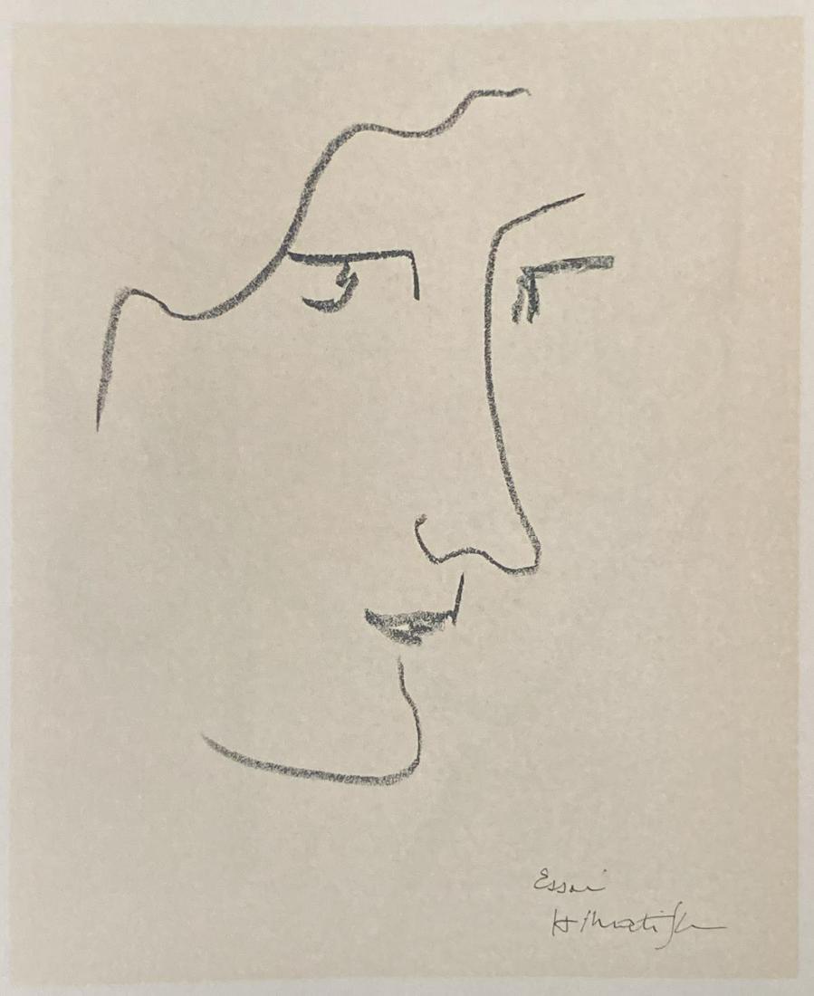 Henri Matisse (After) - Portrait 28: Artist: Henri Matisse (After) Title: Portrait 28 Year: 1954 Dimensions: 7 1/2`in. by 9 7/16in. Edition: From the rare limited edition Publisher: Andre Sauret Ed