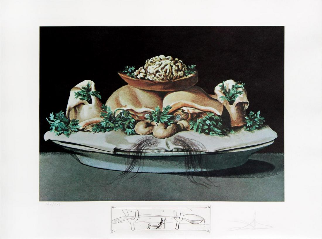 Salvador Dali - Supremes of Lilliputian Malaises: Artist: Salvador Dali Title: Supremes of Lilliputian Malaises Year: 1977 Dimensions: 22in. by 29.5in. Edition: 345 from the rare limited edition of 395 Suite: L