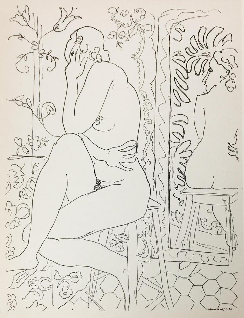 Henri Matisse (After) - Untitled: Artist: Henri Matisse (After) Title: Untitled Year: 1936 Dimensions: 11in. by 8.5in. Edition: From the rare limited edition Publisher: Editions Cahiers D'Art Pa