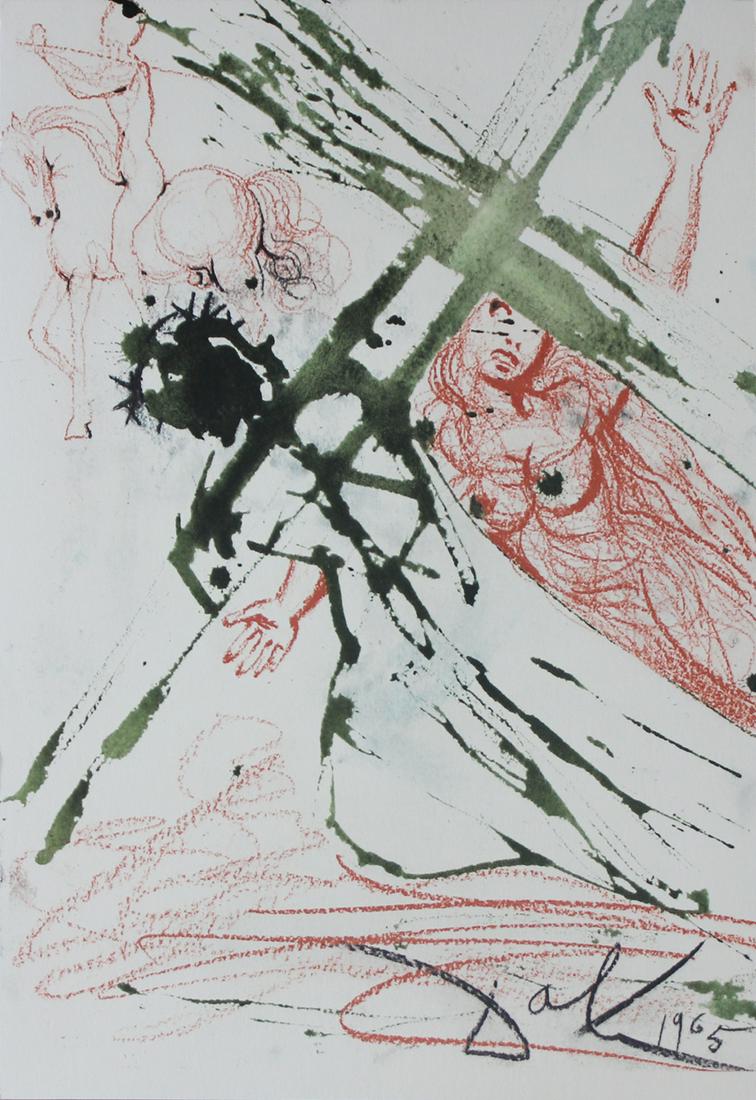Salvador Dali, from Biblia Sacra: Artist: Salvador Dali Year: 1969 Suite: Biblia Sacra Medium: Lithograph on heavy paper Size: 19 1/2" x 13 3/4" Signature: With printed signature COA provided. Guaranteed authentic. <