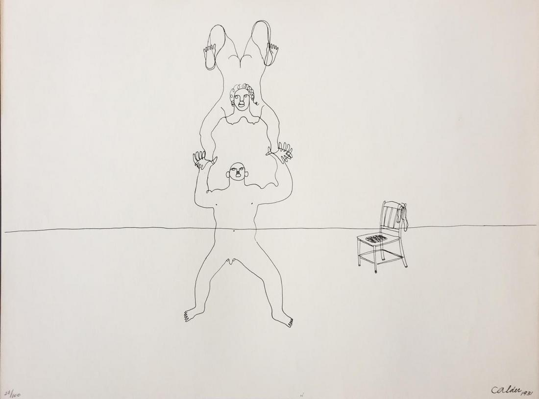 Alexander Calder (after) - Untitled (Strong Man) from "16 Circus Drawings" (1 of 1)