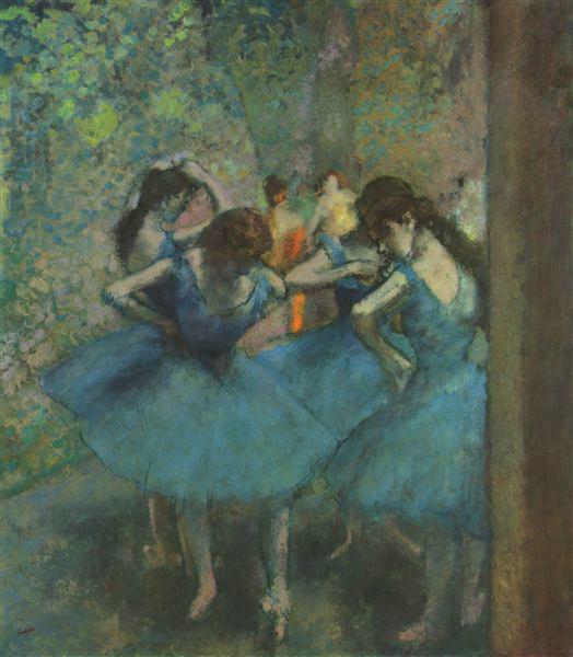 Edgar Degas (After) - Dancers in Blue (1 of 1)