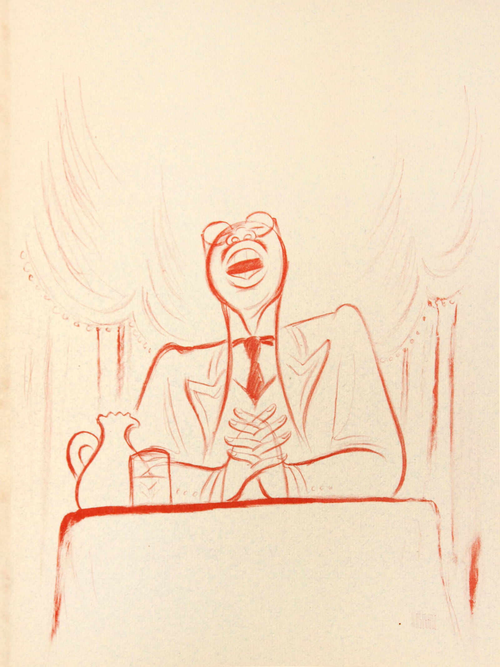 Al Hirschfeld - Yeah Men!: Artist: Al Hirschfeld Title: Yeah Men! Year: 1941 Dimensions: 12in. by 9.25in. Edition: 752 from the limited edition of 1000 Publisher: Hyperion Press New York Sui