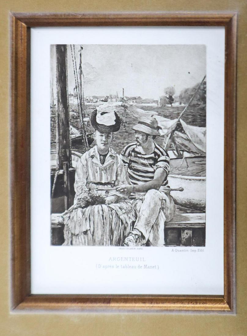 Edouard Manet - Argentuil: Artist: Edouard Manet Title: Argentuil Year: 1884 Dimensions: 4.5in. by 5in. Edition: From the rare limited edition of 50 Publisher: Edmond Baziret: Paris <