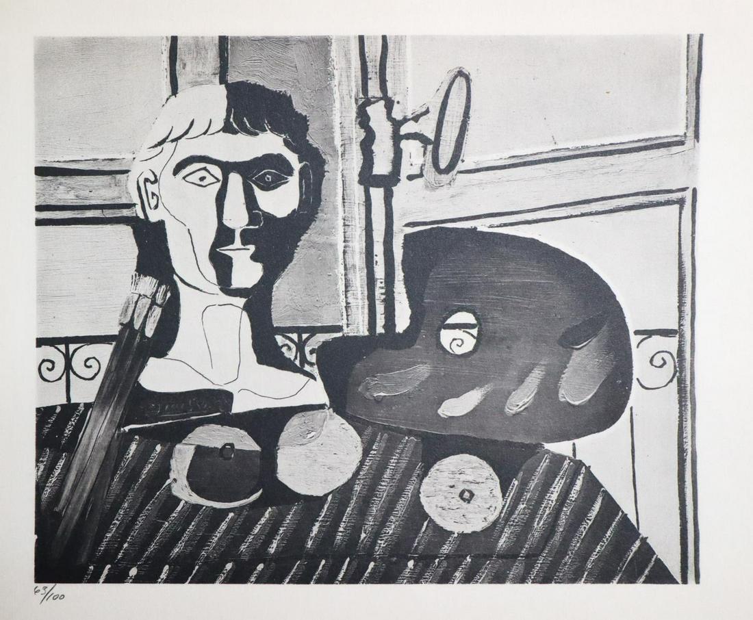 Pablo Picasso - Palette pinceau et modele en platre (1 of 1)