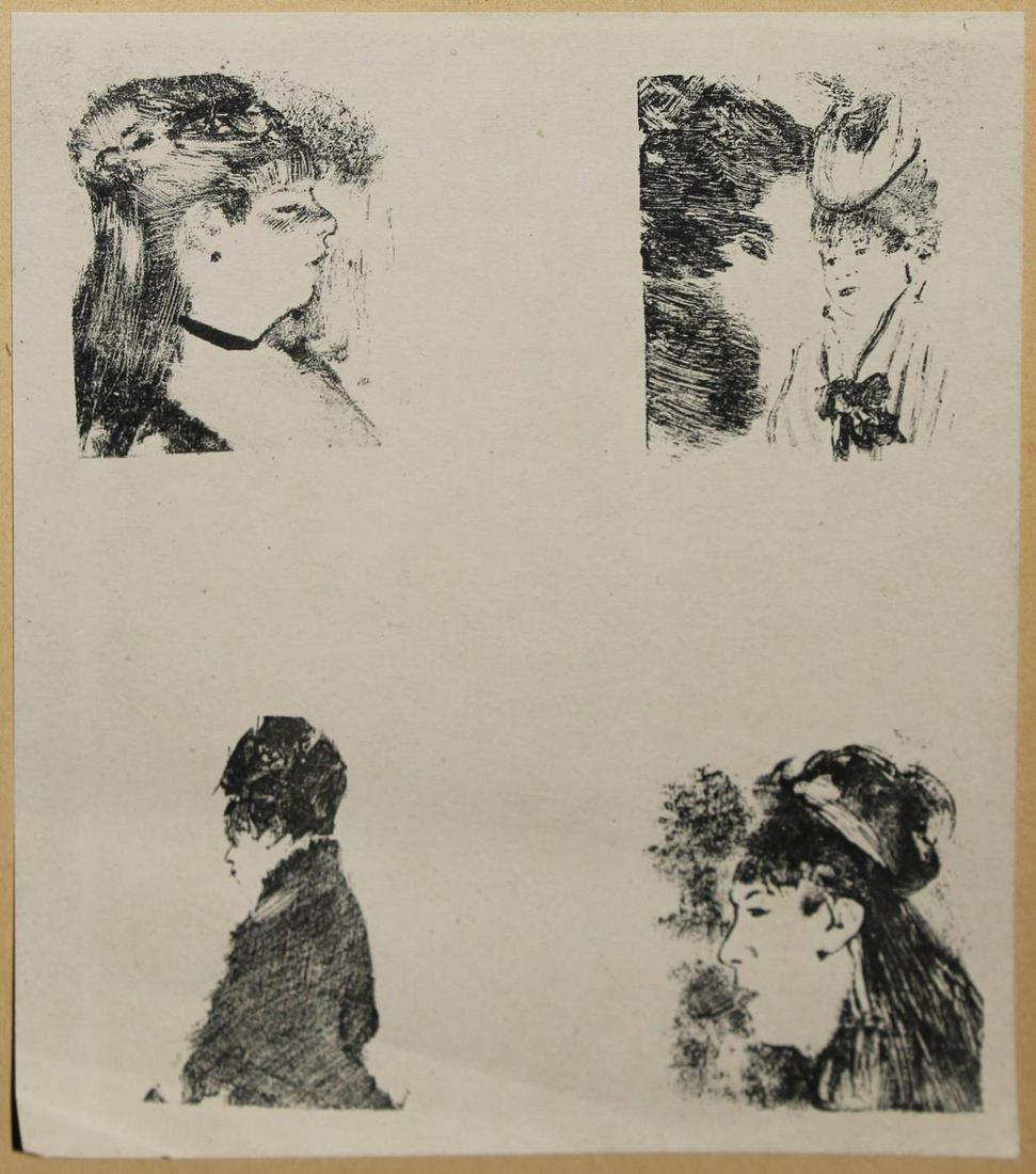 Edgar Degas - Tetes de Femmes: Artist: Edgar Degas Title: Tetes de Femmes Year: 1919 Dimensions: 6.5in. by 7.5in. Edition: 40 from the rare limited edition of 60 Publisher: Imprimerie J. Lan