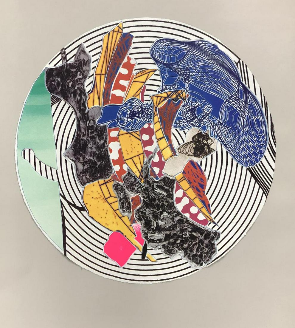 Frank Stella - Egyplosis: Artist: Frank Stella Title: Egyplosis Year: 1996 Dimensions: 11.75in. by 8.75in. Edition: From the rare limited edition Publisher: Tyler Graphics Ltd. <