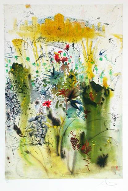Salvador Dali - The Land Come to Life: Artist: Salvador Dali Title: The Land Come to Life Year: 1968 Dimensions: 25in. by 19.6in. Edition: Numbered from the Rare Limited Edition Publisher: Shorewood