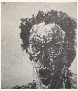 Avigdor Arikha - Open Mouthed Self Portrait: Artist: Avigdor Arikha Title: Open Mouthed Self Portrait Year: 1990 Dimensions: 13 1/2in. by 9 1/4in. Edition: From the Rare Limited Edition Publisher: Credit L