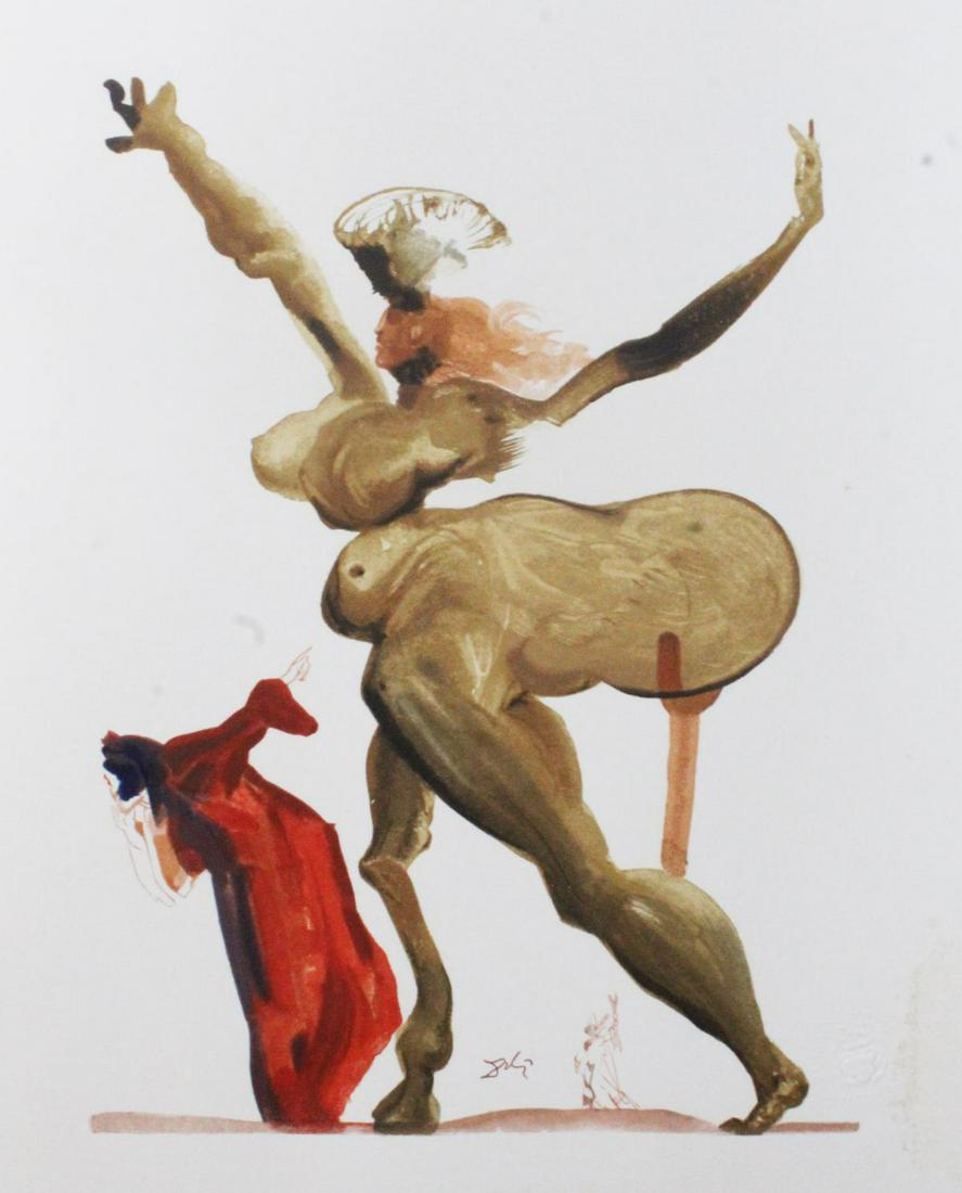 Salvador Dali - Manto: Artist: Salvador Dali Title: Manto Year: 1964 Dimensions: 13in. by 10in. Edition: A unique and original artwork Publisher: Edizion Pregiate Roma Suit