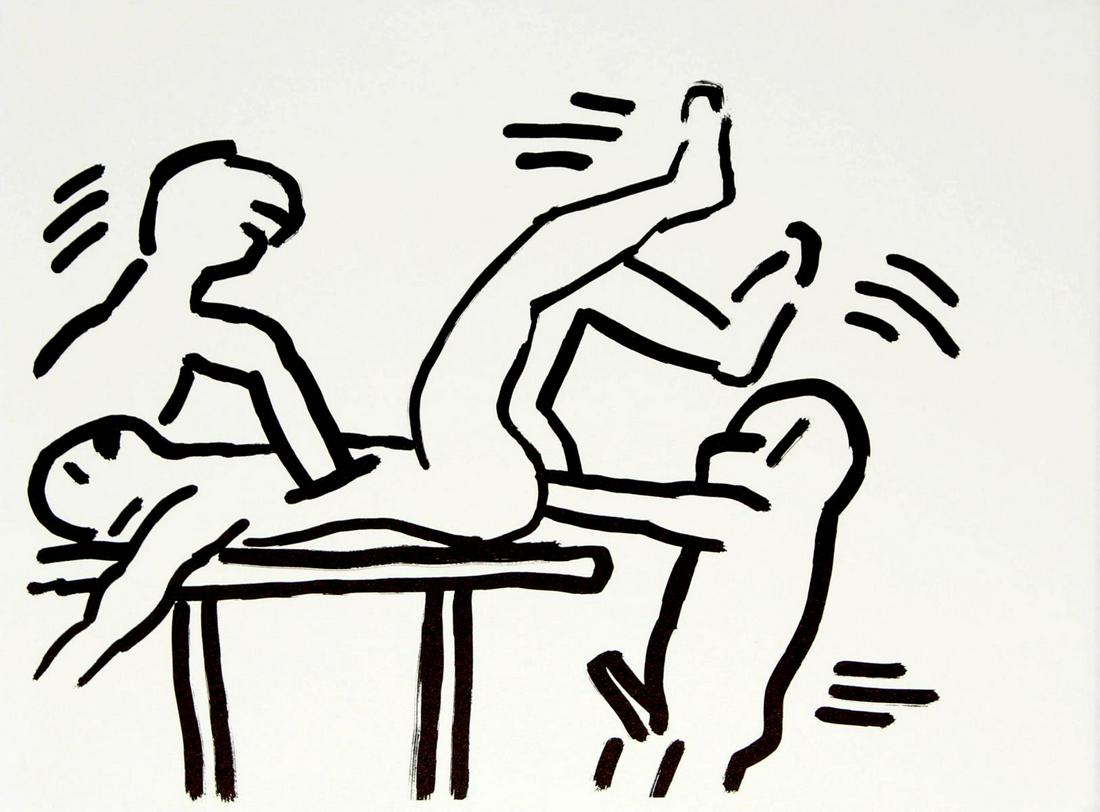 Keith Haring and Brion Gysin - Fault Lines (Robbers) (1 of 1)