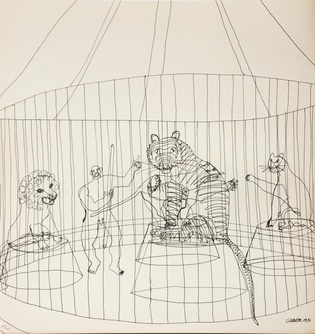 Alexander Calder (after) - Untitled (Tiger Cage) from "16 Circus Drawings" (1 of 1)
