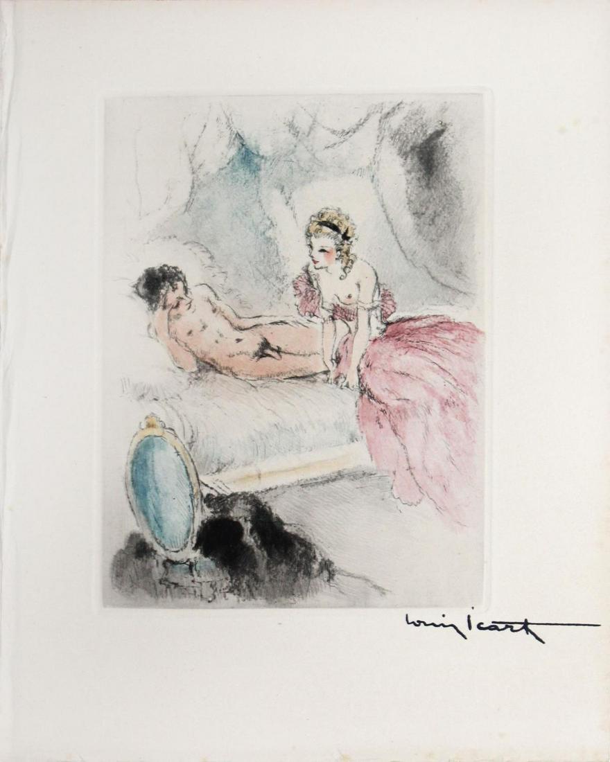 Louis Icart - The Whole Package: Artist: Louis Icart Title: The Whole Package Year: 1947 Dimensions: 11in. by 8.5in. Edition: From the rare limited edition of 500 Publisher: Georges Guillot Editeur: Paris<