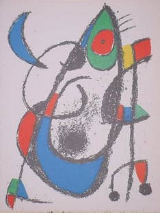 Joan Miro - Original Lithograph XI: Artist: Joan Miro Title: Original Lithograph XI Year: 1975 Dimensions: 9.75in. by 12.5in. Edition: From the rare limited edition Publisher: Mourlot Paris Medium:</