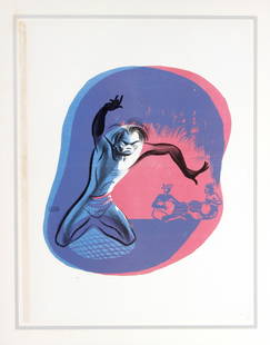 Al Hirschfeld - Trance Dancer Bali: Artist: Al Hirschfeld Title: Trance Dancer Bali Year: 1941 Dimensions: 14.5in. by 18in. Edition: From the rare limited edition of 1000 Publisher: Hyperion Press New York