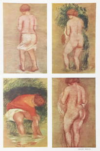 Aristide Maillol - Four Nude Pastels: Artist: Aristide Maillol Title: Four Nude Pastels Year: 1937 Dimensions: 14in. by 10in. Weight: 0 Edition: From the rare limited edition Publisher:</
