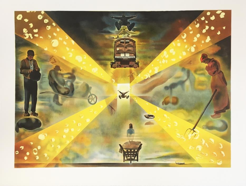 Salvador Dali (After) - La Gare de Perpignan: Artist: Salvador Dali (After) Title: La Gare de Perpignan Dimensions: 24 5/8in. by 33in. Edition: From the Rare Limited Edition Medium: Lithograph in Colors on Paper