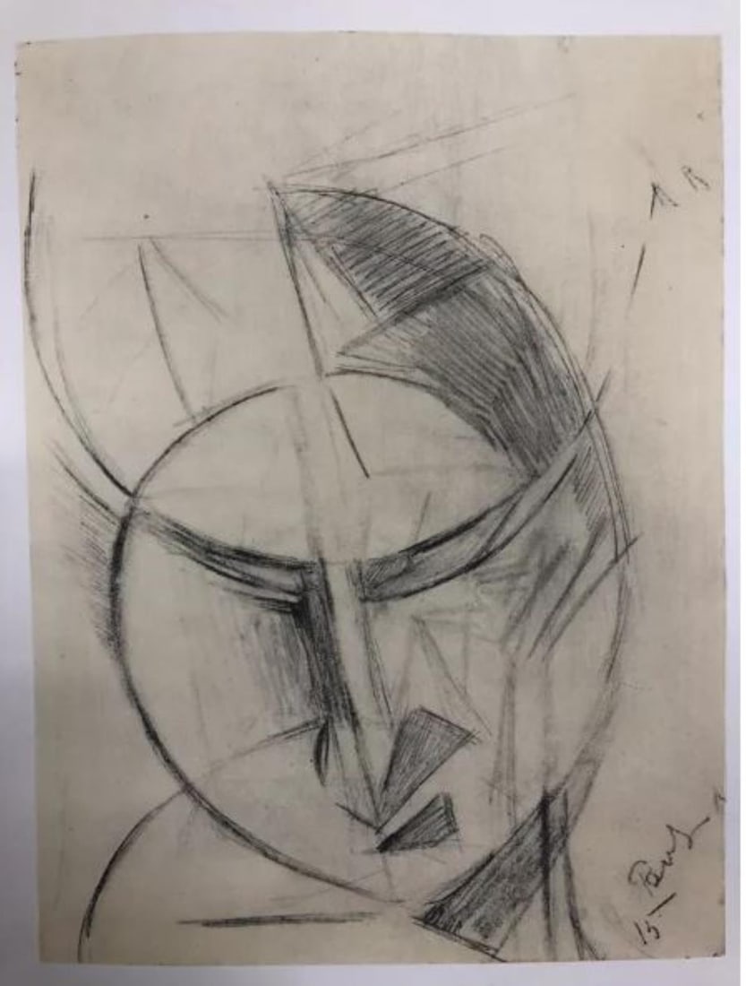 Antoine Pevsner - Dessin: Artist: Antoine Pevsner Title: Dessin Year: 1959 Dimensions: 9.5in. by 12.5in. Weight: 0 Edition: From the rare limited edition Suite: XXe Siecle