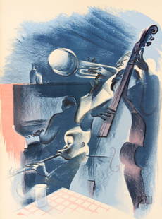 Al Hirschfeld - Jam Session: Artist: Al Hirschfeld Title: Jam Session Year: 1941 Dimensions: 12in. by 9.25in. Edition: 752 from the limited edition of 1000 Publisher: Hyperion Press New Yor