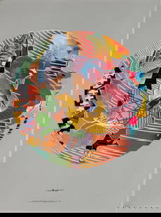 Frank Stella - Plutusia: Artist: Frank Stella Title: Plutusia Year: 1996 Dimensions: 11.75in. by 8.75in. Edition: From the rare limited edition Publisher: Tyler Graphics Ltd.