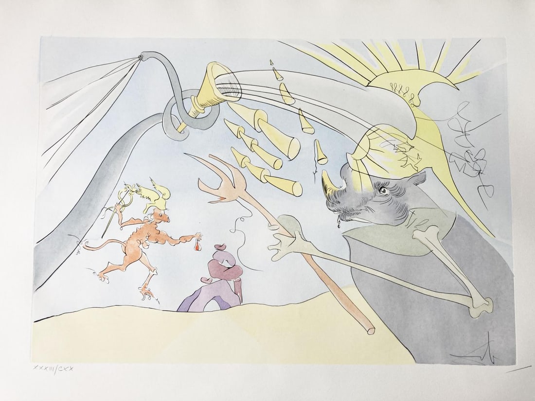 Salvador Dali - L'Elephant et le Singe de Jupiter (1 of 3)