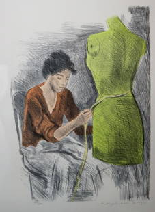 Raphael Soyer - La Extina: Artist: Raphael Soyer Title: La Extina Year: 1978 Dimensions: 21.5in. by 29.5in. Edition: 124 from the limited edition of 300 Medium: Original lithograph on pap