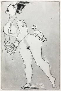 Marc Chagall - Lust I: Artist: Marc Chagall Title: Lust I Year: 1926 Dimensions: 9 13/16in. by 7 3/8in. Edition: From the Rare Limited Edition of 300 Publisher: Simon Kra Paris