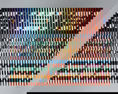 Yaacov Agam - Untitled I: Artist: Yaacov Agam Title: Untitled I Dimensions: 42.5in. by 30in. Edition: From the rare limited edition of LXIII Medium: Original Lithograph in colors on paper Co