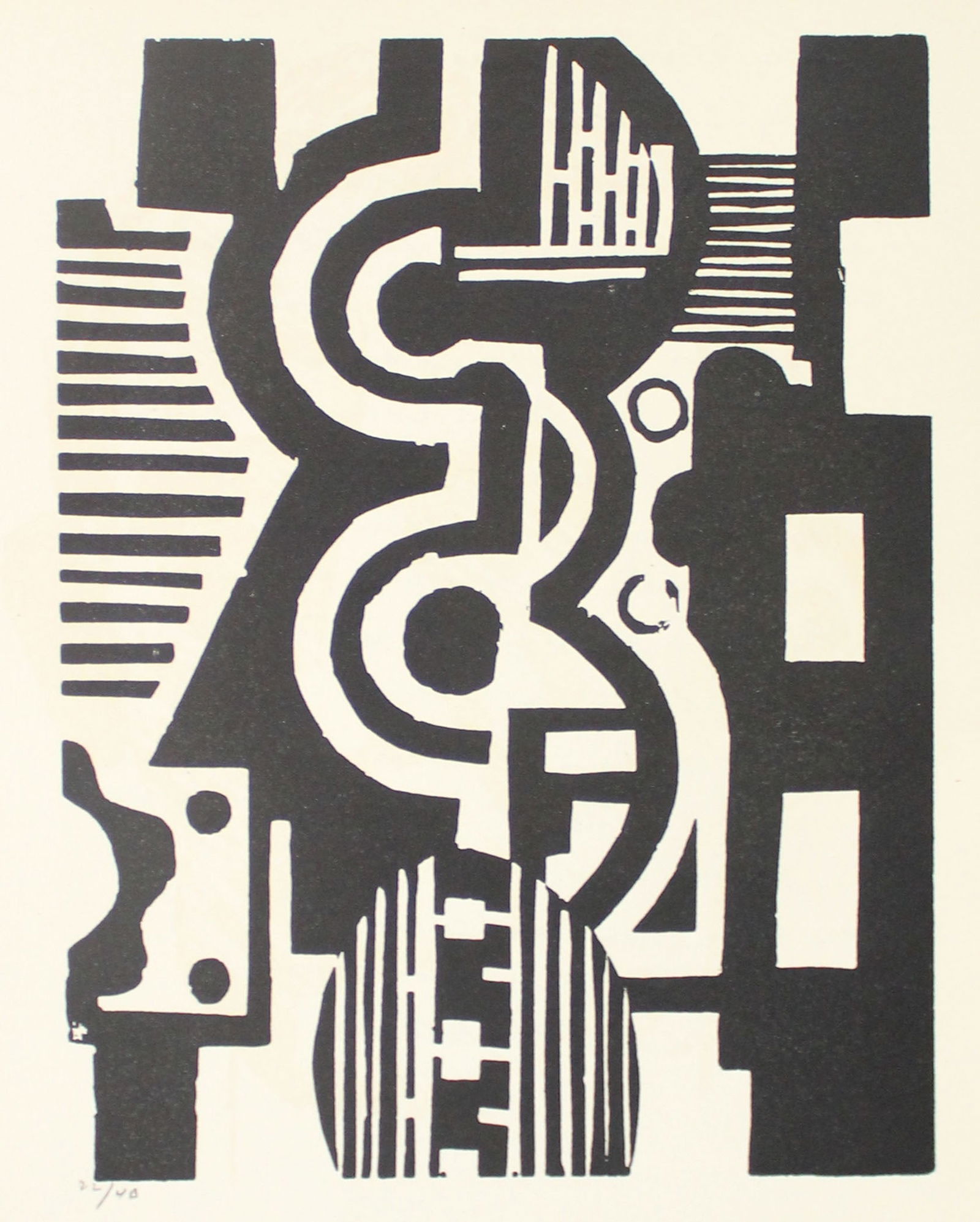 Fernand Leger - Bois pour "Lunes en Papier": Artist: Fernand Leger Title: Bois pour "Lunes en Papier" Year: 1949 Dimensions: 9 1/2in. by 7 1/2in. Edition: From the Rare Limited Edition of 40 Publisher: Tro