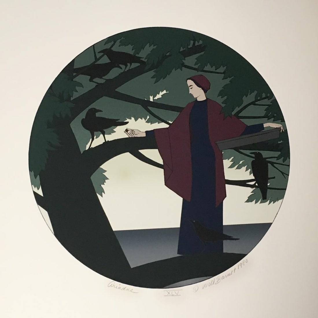 Will Barnet - Circle II: Artist: Will Barnet Title: Circle II Year: 1980 Dimensions: 31 1/4in. by 23 1/2in. Edition: From the Rare Limited Deluxe Edition of 50 Publisher: London Arts In