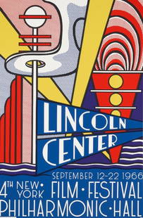 Roy Lichtenstein - Lincoln Center: Artist: Roy Lichtenstein Title: Lincoln Center Year: 1966 Dimensions: 44 3/4in. by 29 1/2in. Edition: From the rare limited edition Publisher: Lincoln Center an
