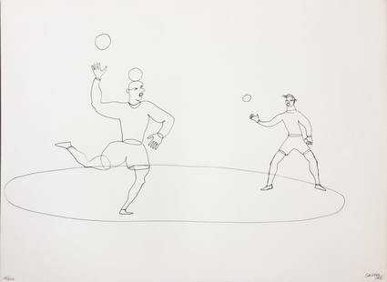 Alexander Calder (after) - Untitled (Jugglers) from "16 Circus Drawings": Artist: Alexander Calder (after) Title: Untitled (Jugglers) from "16 Circus Drawings" Year: 1964 Dimensions: 13in. by 17in. Edition: From the rare limited edition of 100