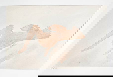 Auguste Rodin - Deluxe Aquarelle XV: Artist: Auguste Rodin Title: Deluxe Aquarelle XV Dimensions: 21in. by 16in. Edition: From the very rare limited deluxe edition of 15 Publisher: Editions Georg Suite