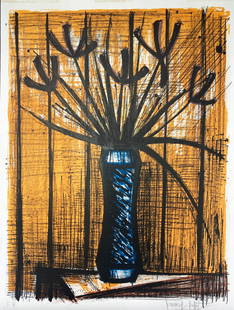 Bernard Buffet - Les Iris: Artist: Bernard Buffet Title: Les Iris Year: 1960 Dimensions: 21.25in. by 27.5in. Edition: EA From the rare limited edition Medium: Original lithograph in color