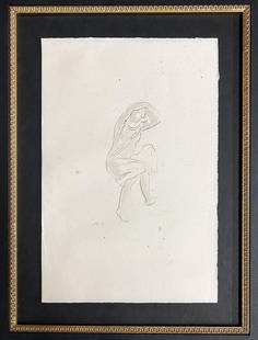 Auguste Rodin (after) - Untitled standing figure: Artist: Auguste Rodin (after) Title: Untitled standing figure Dimensions: 7.5in. by 11in. Edition: From a rare limited edition Medium: Original drypoint etching on paper <