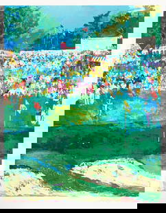 Leroy Neiman - Bethpage Black Course US Open 2002: Artist: Leroy Neiman Title: Bethpage Black Course US Open 2002 Year: 2002 Dimensions: 42in. by 34in. Edition: From the Rare Limited Edition of 350 Medium: Serig