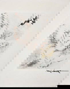 Louis Icart - My Pleasure: Artist: Louis Icart Title: My Pleasure Year: 1947 Dimensions: 11in. by 8.5in. Edition: From the rare limited edition of 500 Publisher: Georges Guillot Editeur: Paris