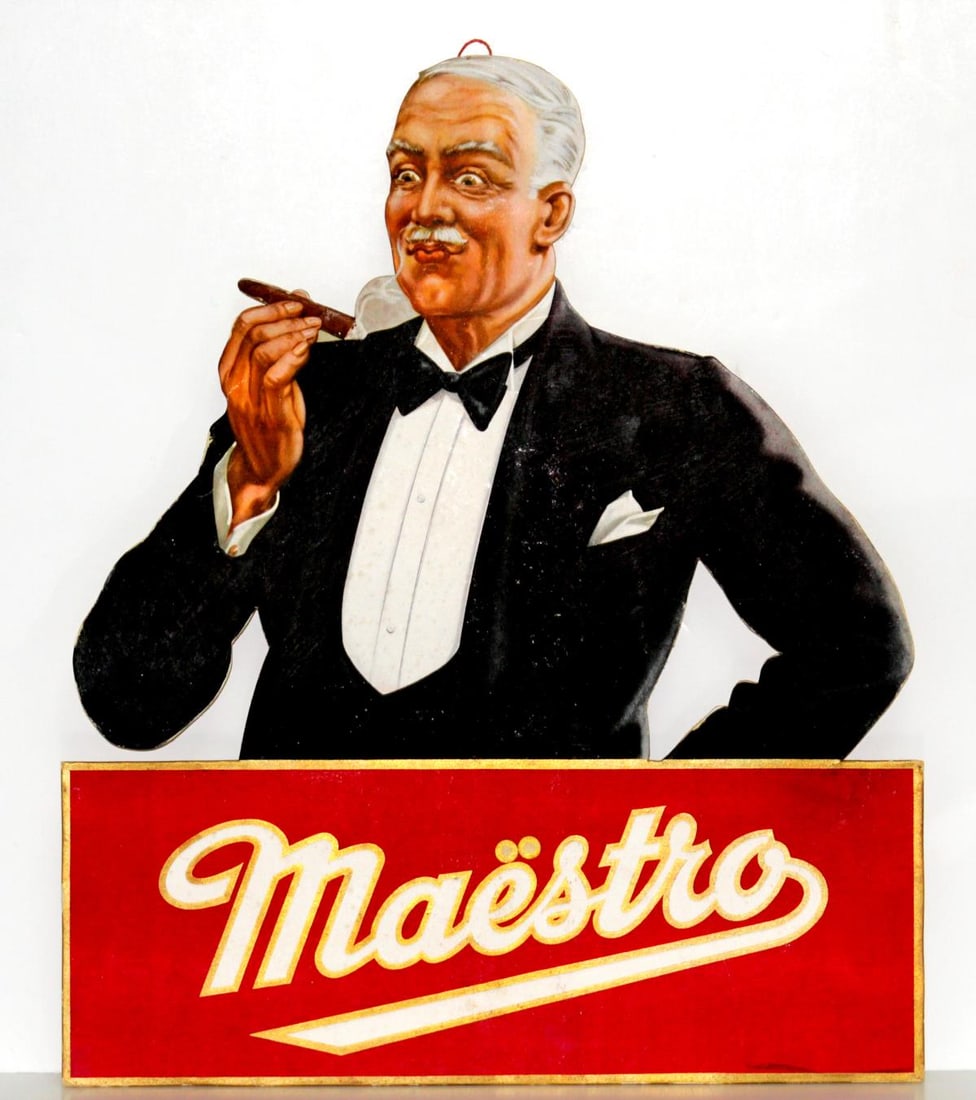 Vintage Poster - Maestro Cigar 3-D Cutout Ad (1 of 1)