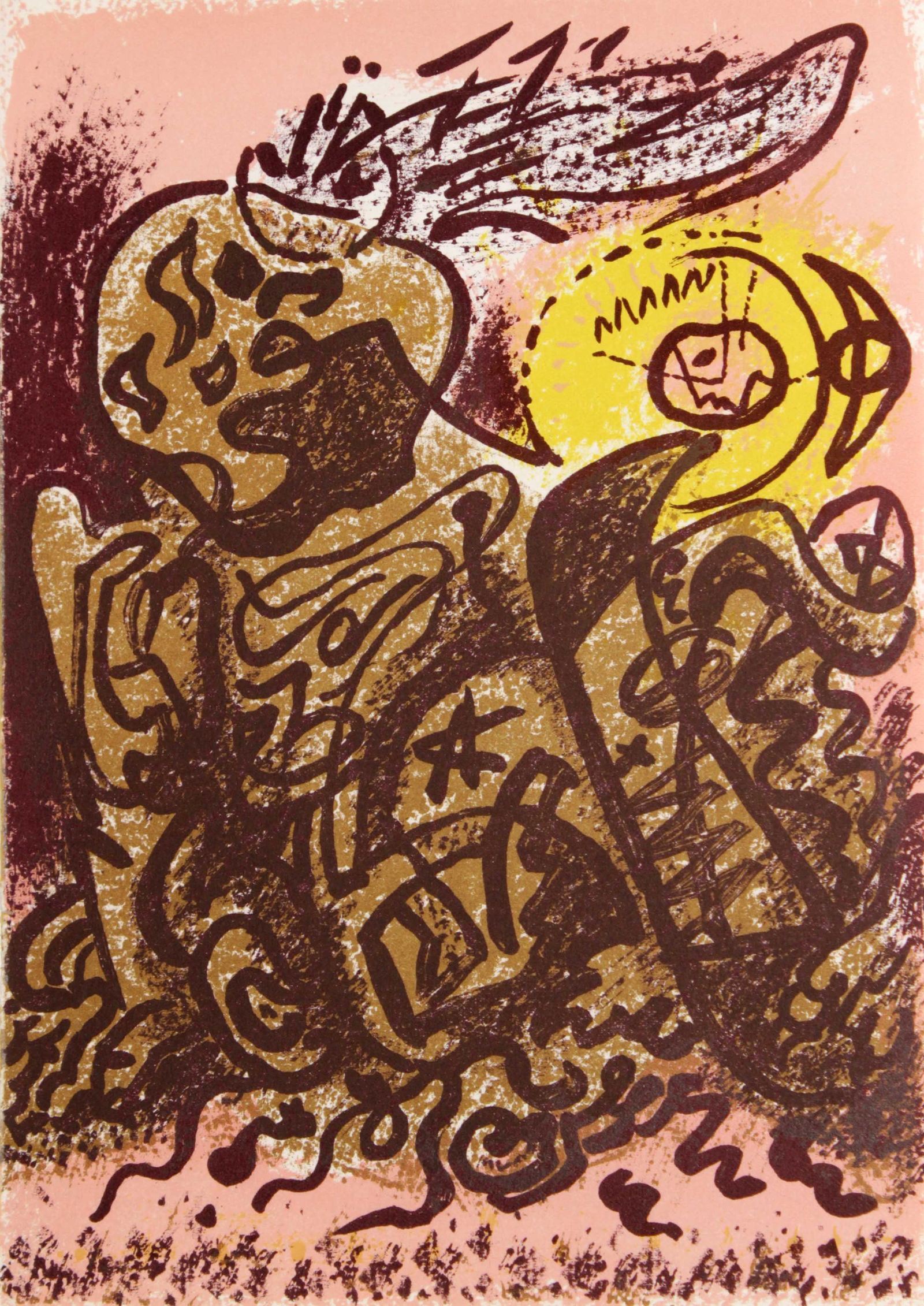 Andre Masson - Caliban: Artist: Andre Masson Title: Caliban Year: 1965 Dimensions: 10in. by 7.5in. Edition: From the limited edition of 1000 Medium: Original lithograph on paper Condition