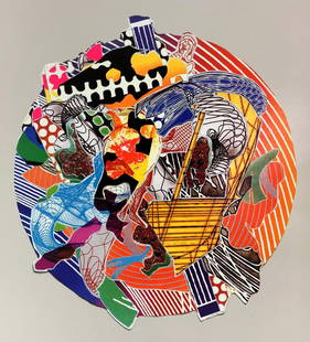 Frank Stella - Jundapar: Artist: Frank Stella Title: Jundapar Year: 1996 Dimensions: 11.75in. by 8.75in. Edition: From the rare limited edition Publisher: Tyler Graphics Ltd.